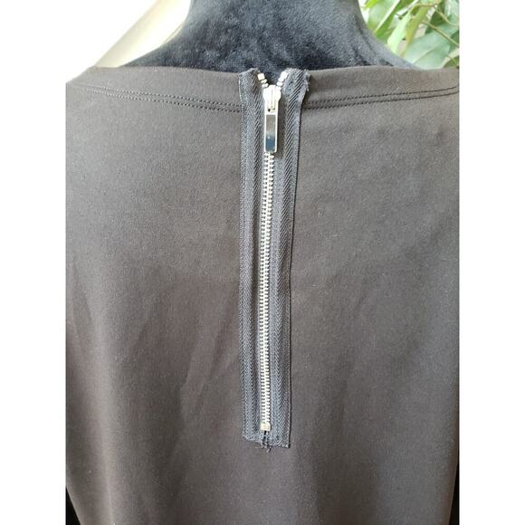 ALFANI Women's Black Solid Polyester Round Neck 3/4 Sleeve Top Blouse Size Large - Picture 8 of 12